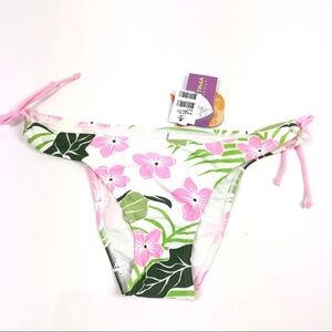 Cia Maritima Cheeky bikini bottoms hibiscus pink